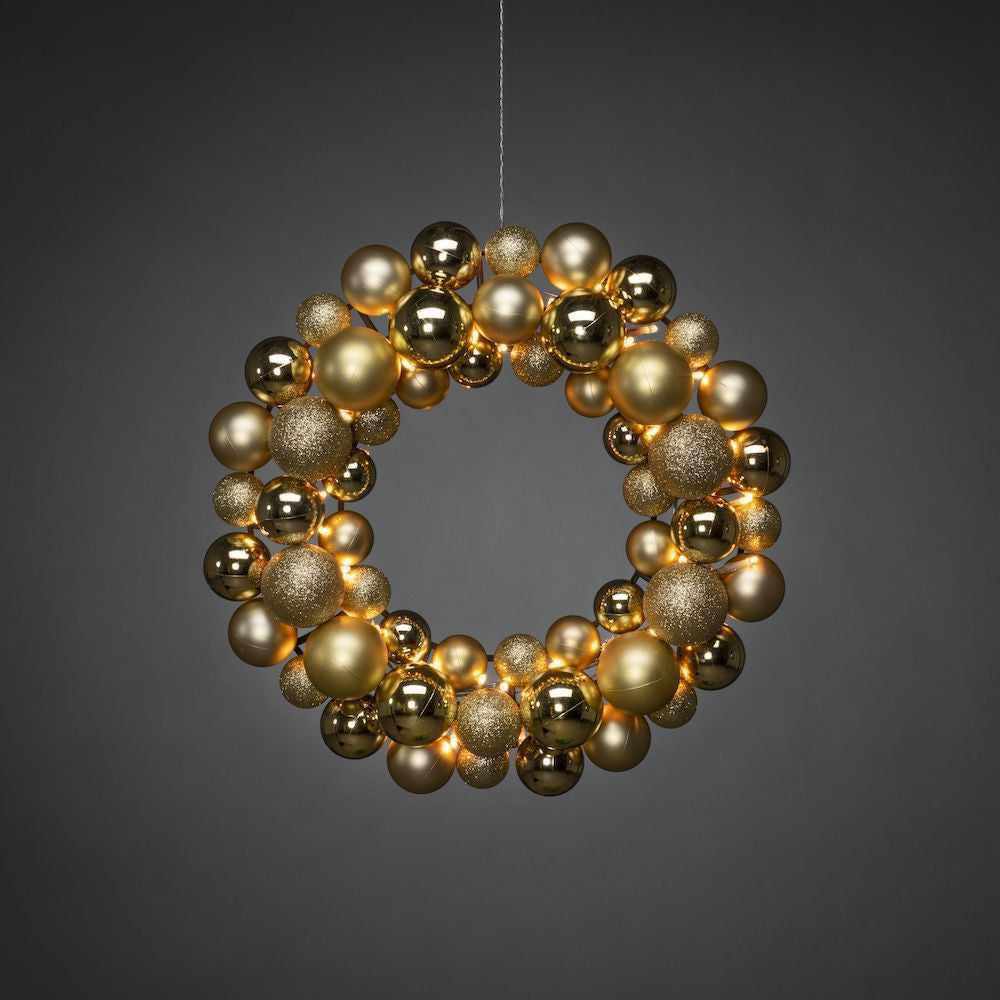 Bauble Wreath Light Gold