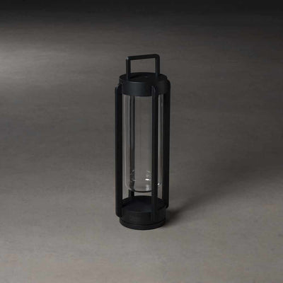 Broad Re-chargeable Lantern Black