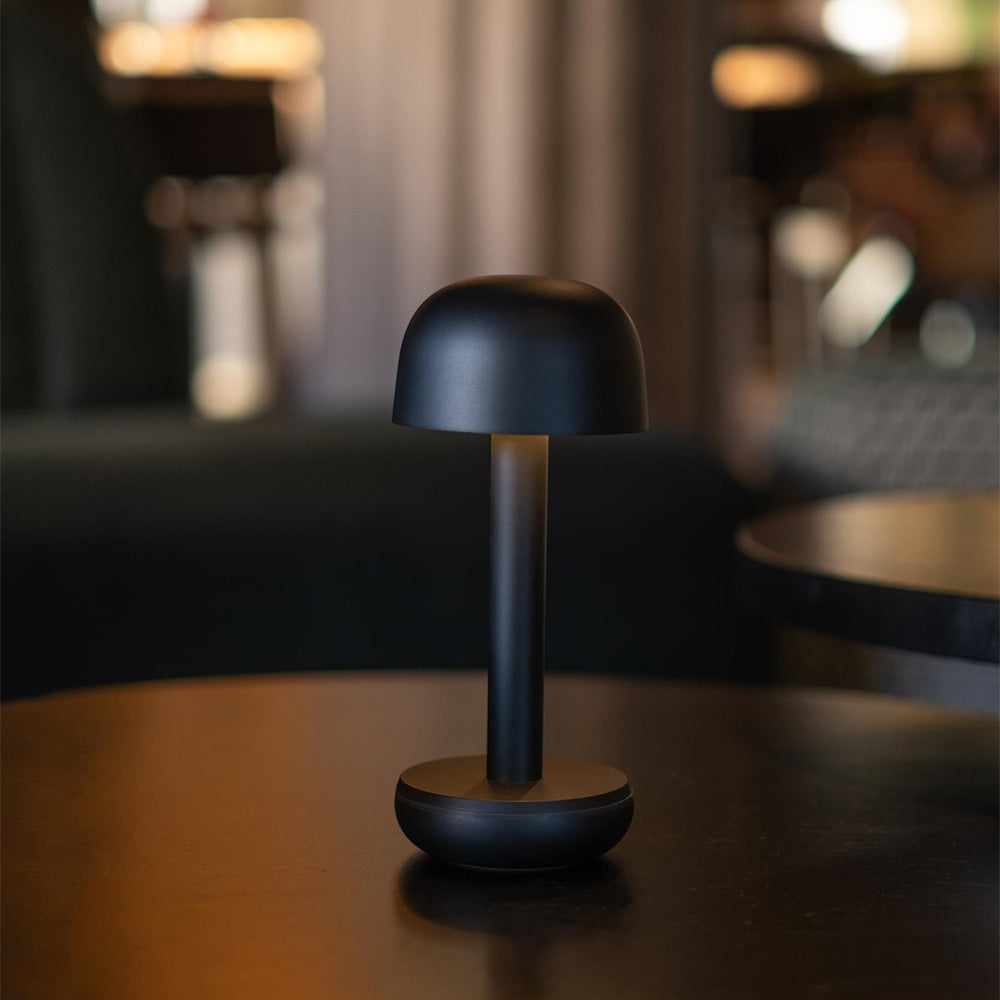 Coral Re-chargeable Table Lamp Black