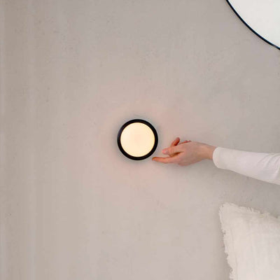 Cordless Wall Light Black Frosted