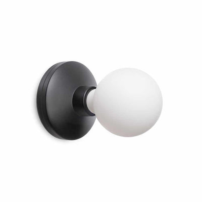 Cordless Wall Light Black Frosted