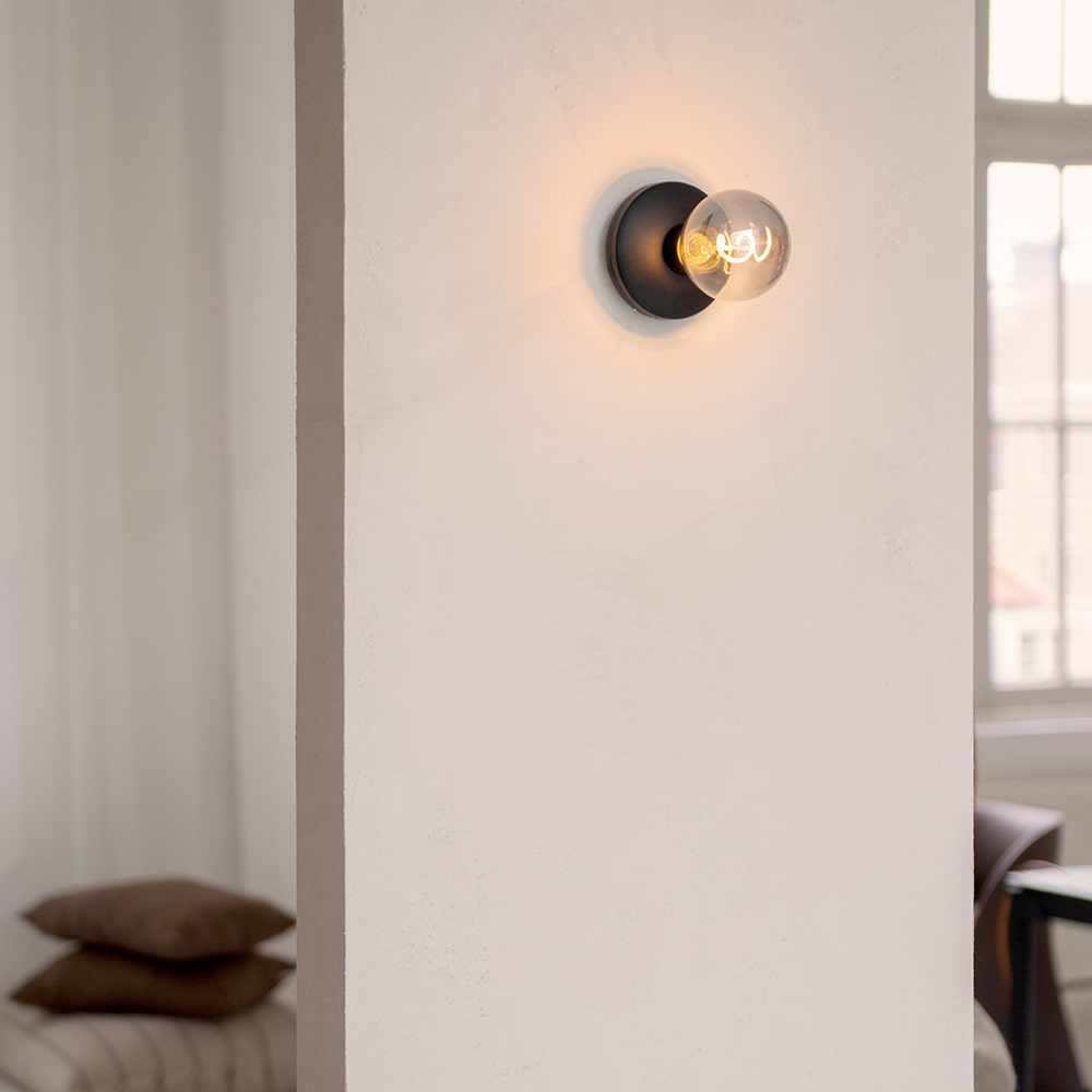 Cordless Wall Light Black Smoked