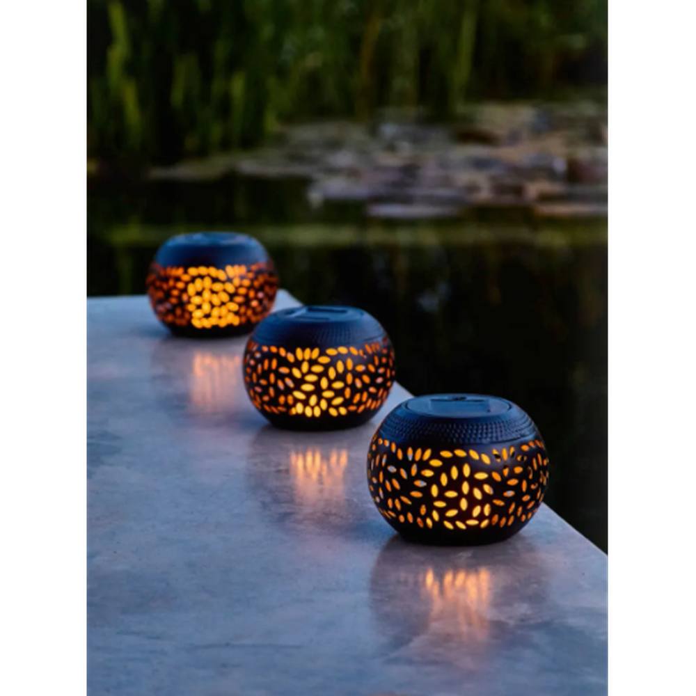 X3 Solar Flame Lanterns