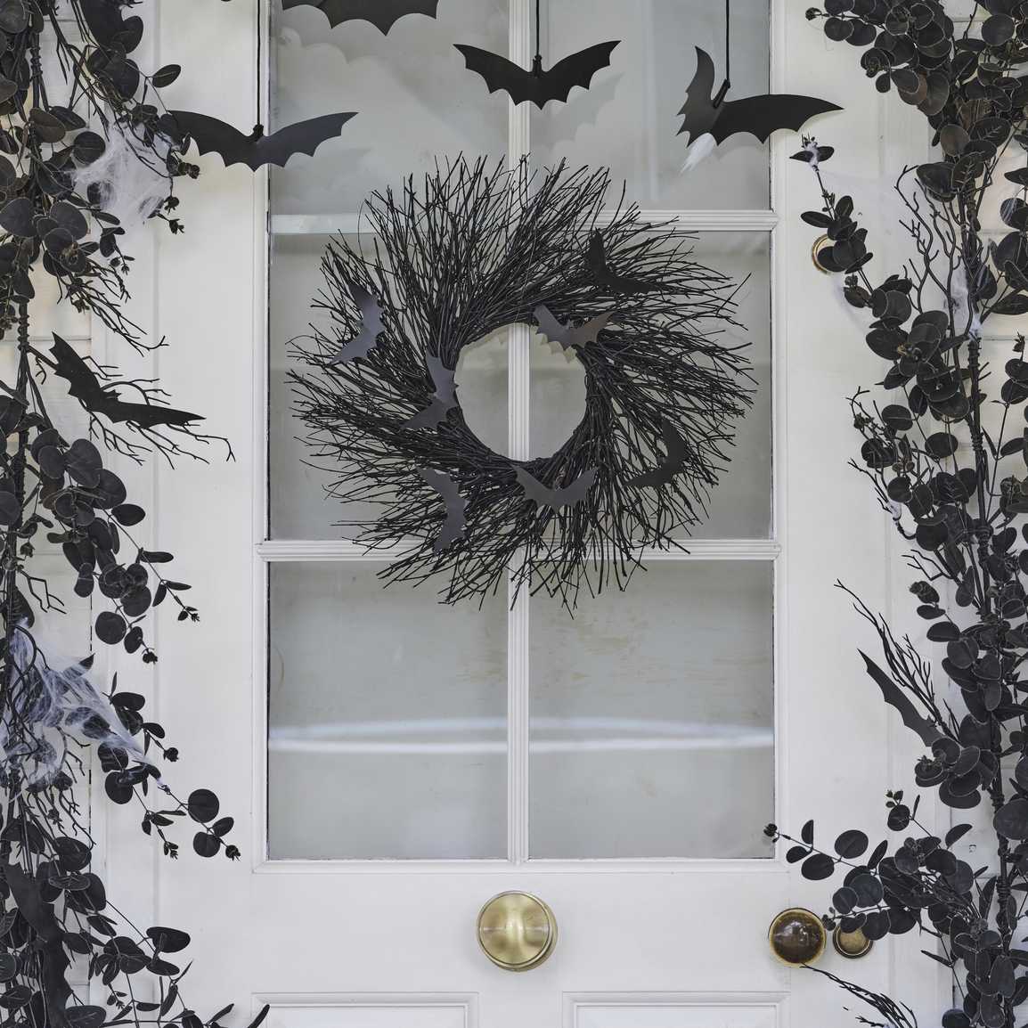 Black Twig Halloween Wreath