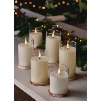 X6 LED Glass Candles