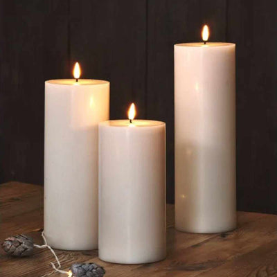 Grand Pillar LED Candle White 12"