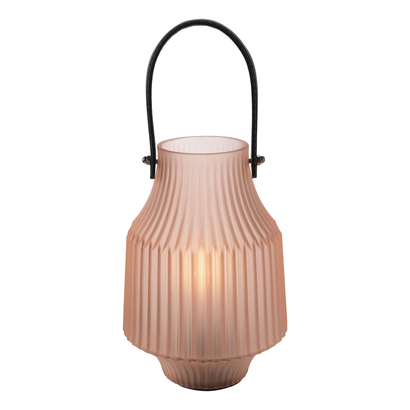 Frosted Pink Portable Battery Lantern