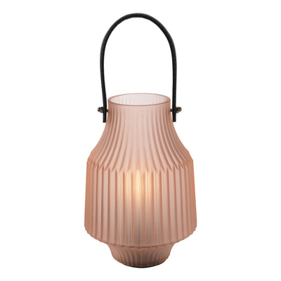Frosted Pink Portable Battery Lantern