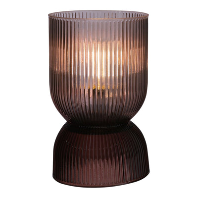 Taupe Battery Glass Lamp