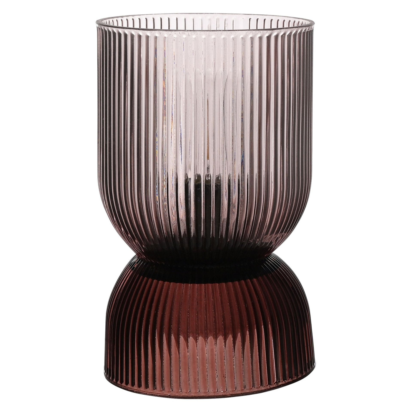 Taupe Battery Glass Lamp