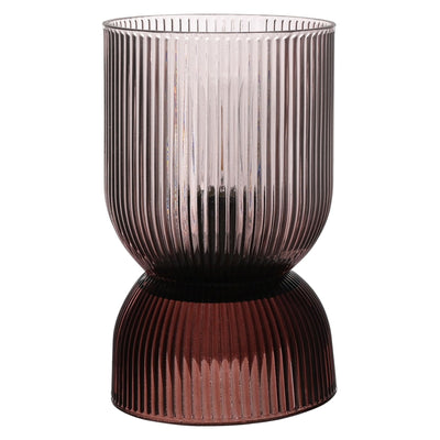 Taupe Battery Glass Lamp