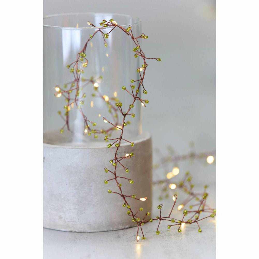 Jewel Cluster Garland Lights Green - NEST & FLOWERS