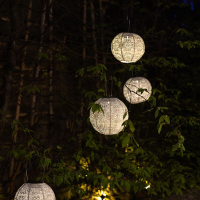 x5 White Moroccan Solar Lanterns