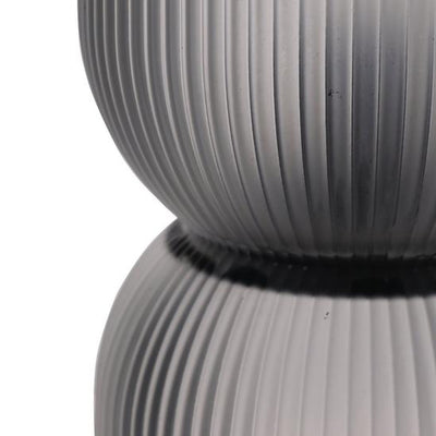 Frosted White Battery Curved Glass Lamp