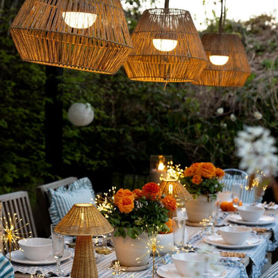 X3 Chatham Wicker Hanging Lights
