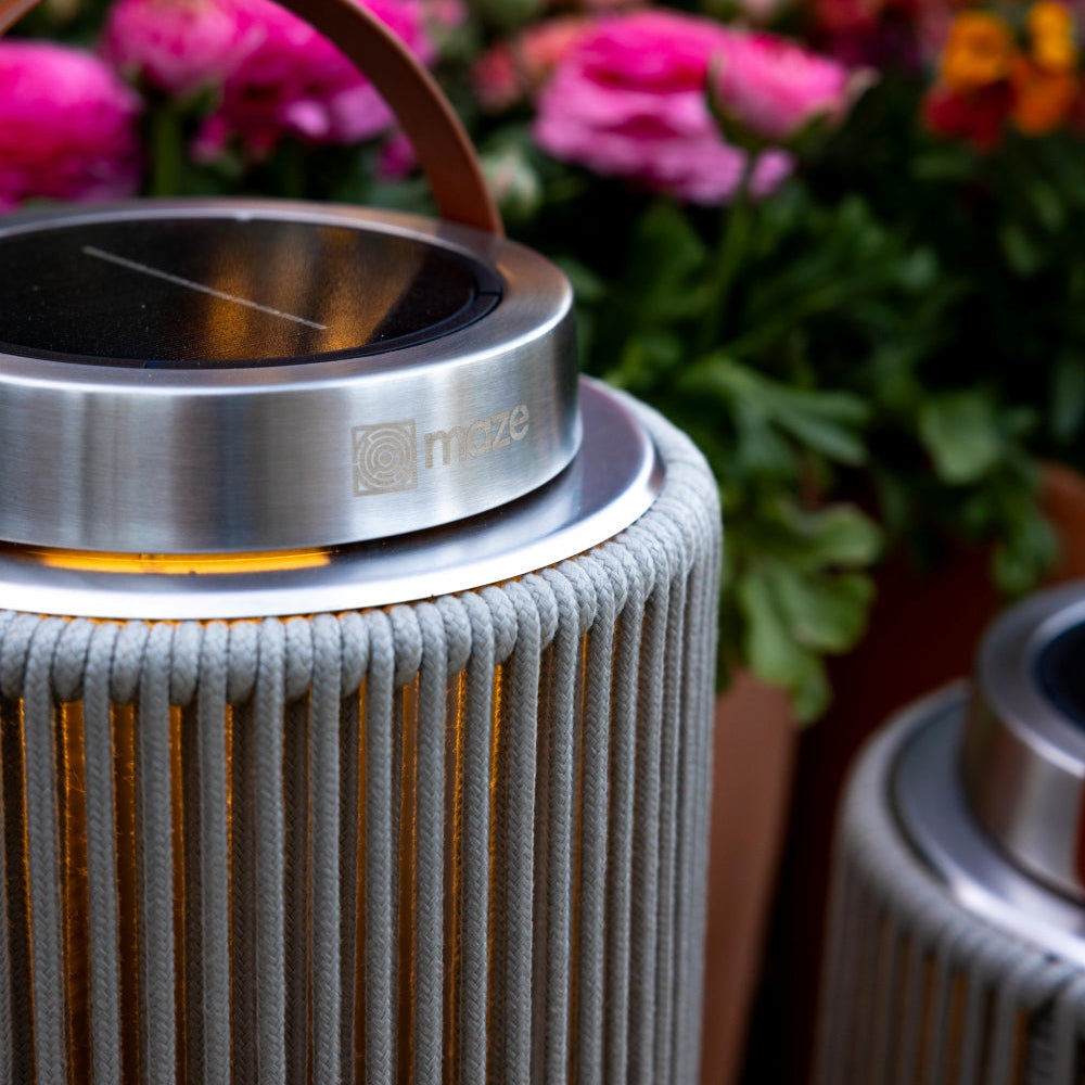 Luna Grey Solar Light Pair