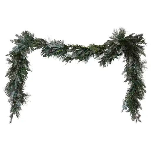 Snowy Foliage Christmas Garland