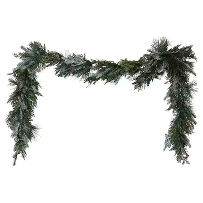 Snowy Foliage Christmas Garland
