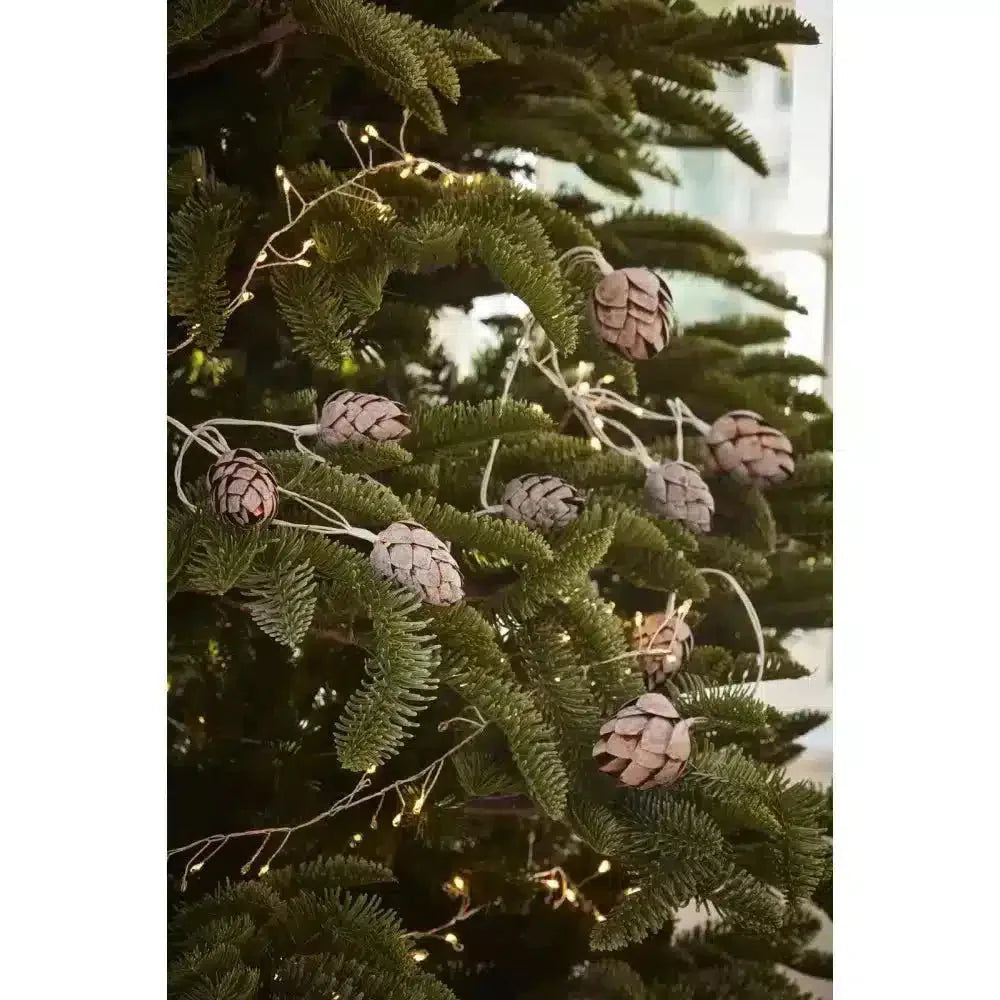 Pinecone Garland Lights White - NEST & FLOWERS