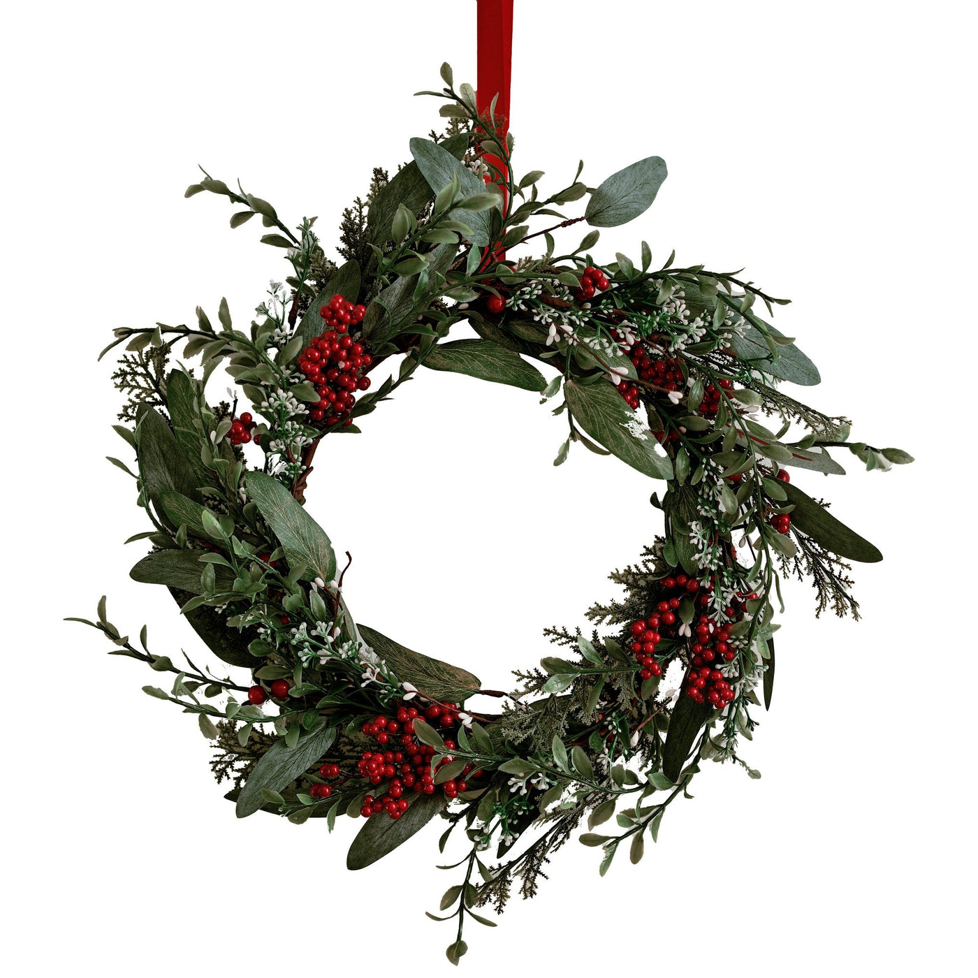 Foliage and Berries Christmas Wreath