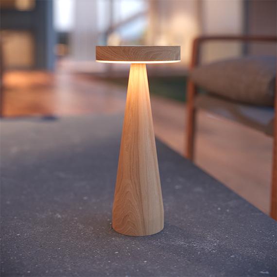 Seattle Oak Solar Table Light