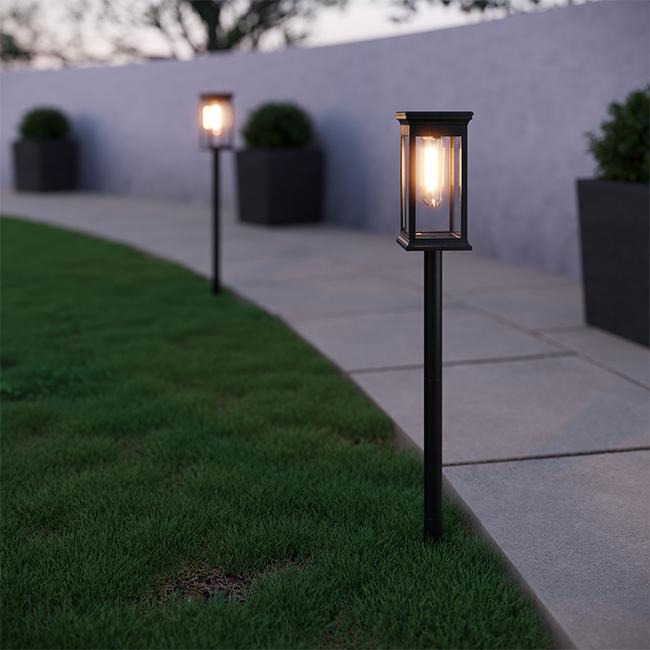 x2 Lakeside Solar Mini Post Lights