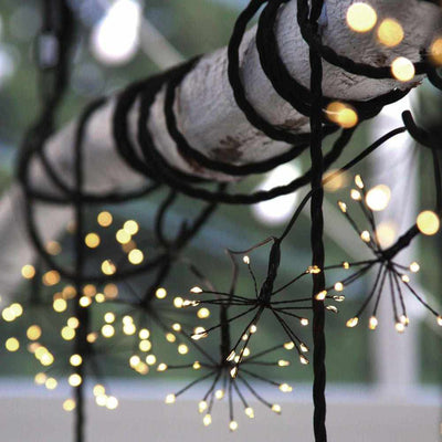 X3 Solar Starburst Garland Lights Black