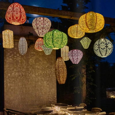 x12 Solar Lantern x6 Mini Table Starburst Pack
