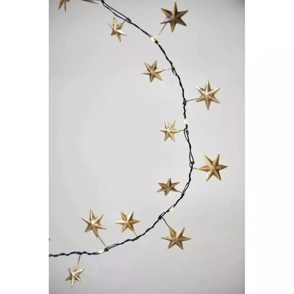 Star Garland Lights Gold - NEST & FLOWERS