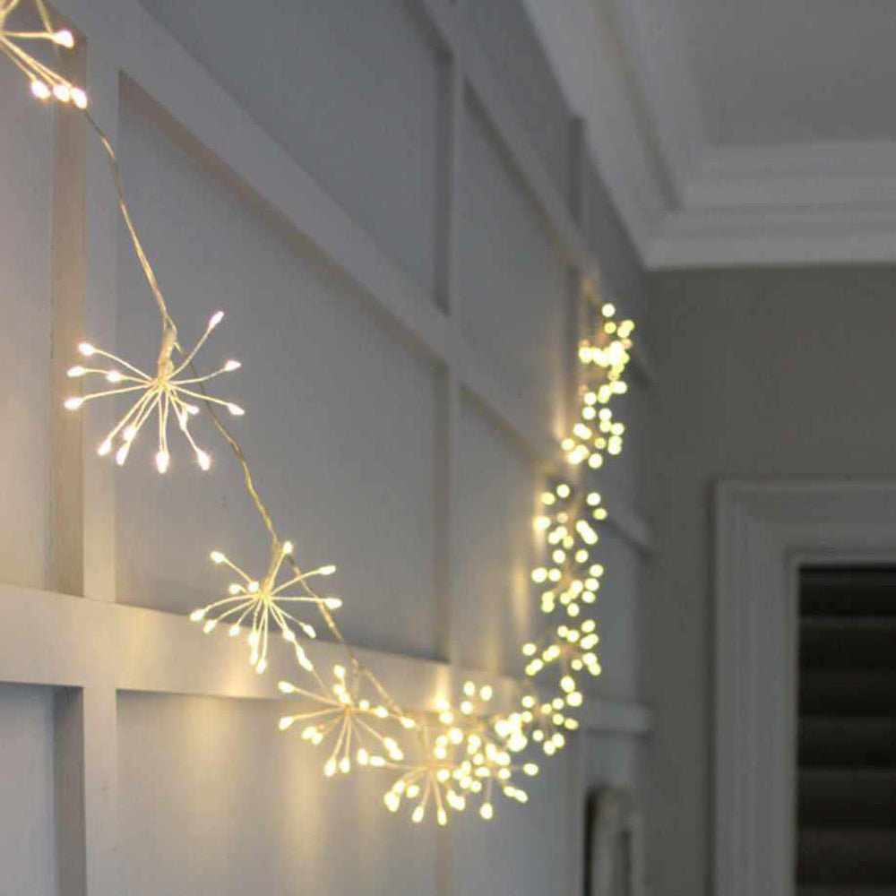 Starburst Garland Lights Silver Mains - NEST & FLOWERS