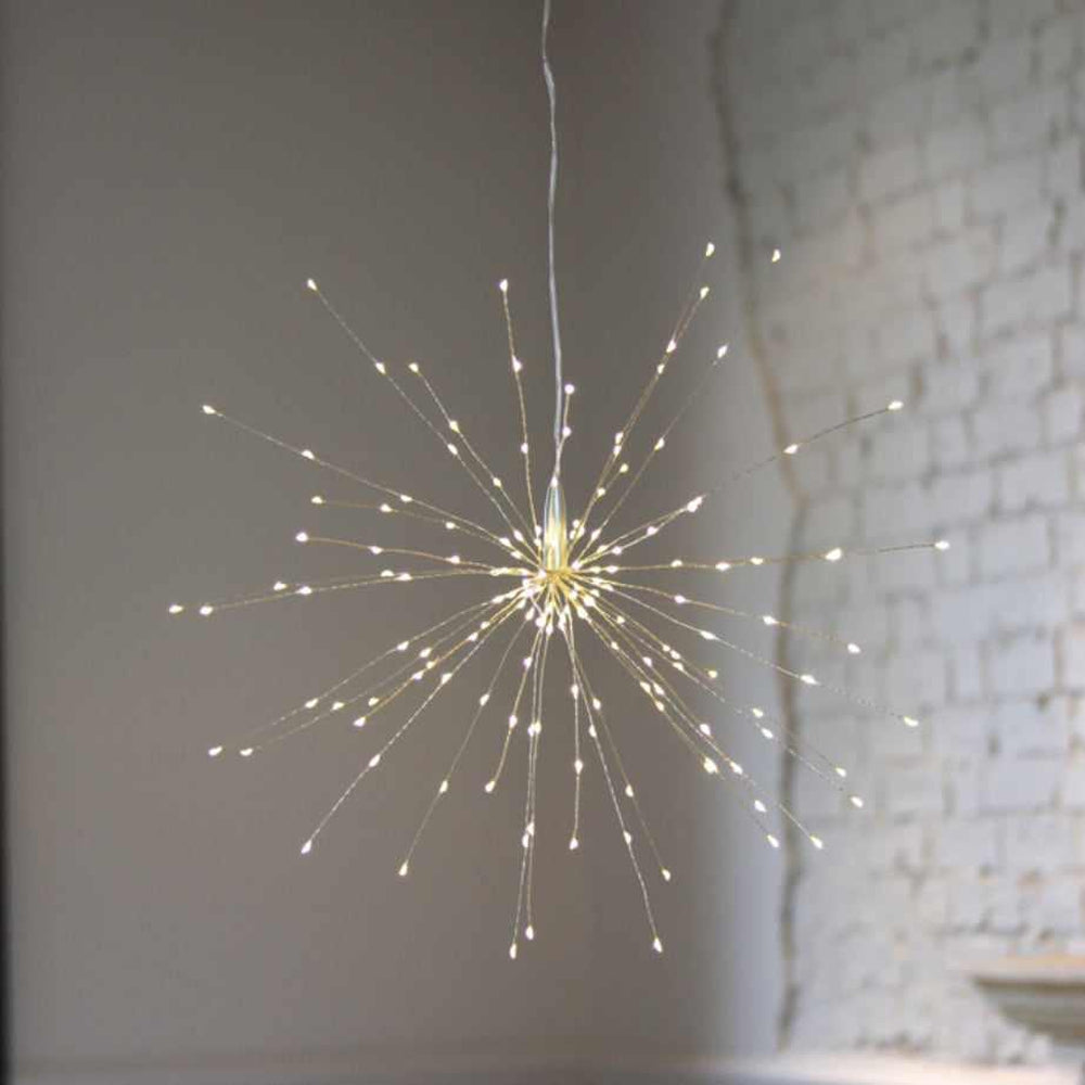 x6 Starburst Hanging Light Silver