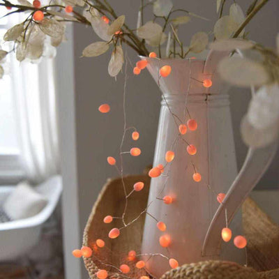 Teardrop String Lights Peach - NEST & FLOWERS