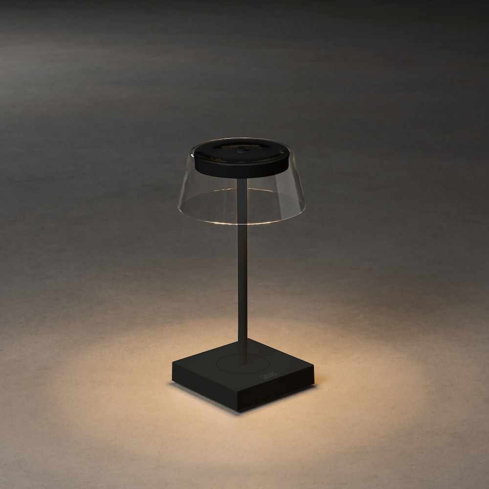 Tourmaline Re-chargeable Table Lamp Black