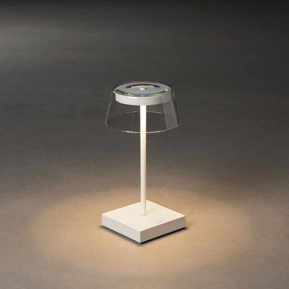 Tourmaline Re-chargeable Table Lamp White