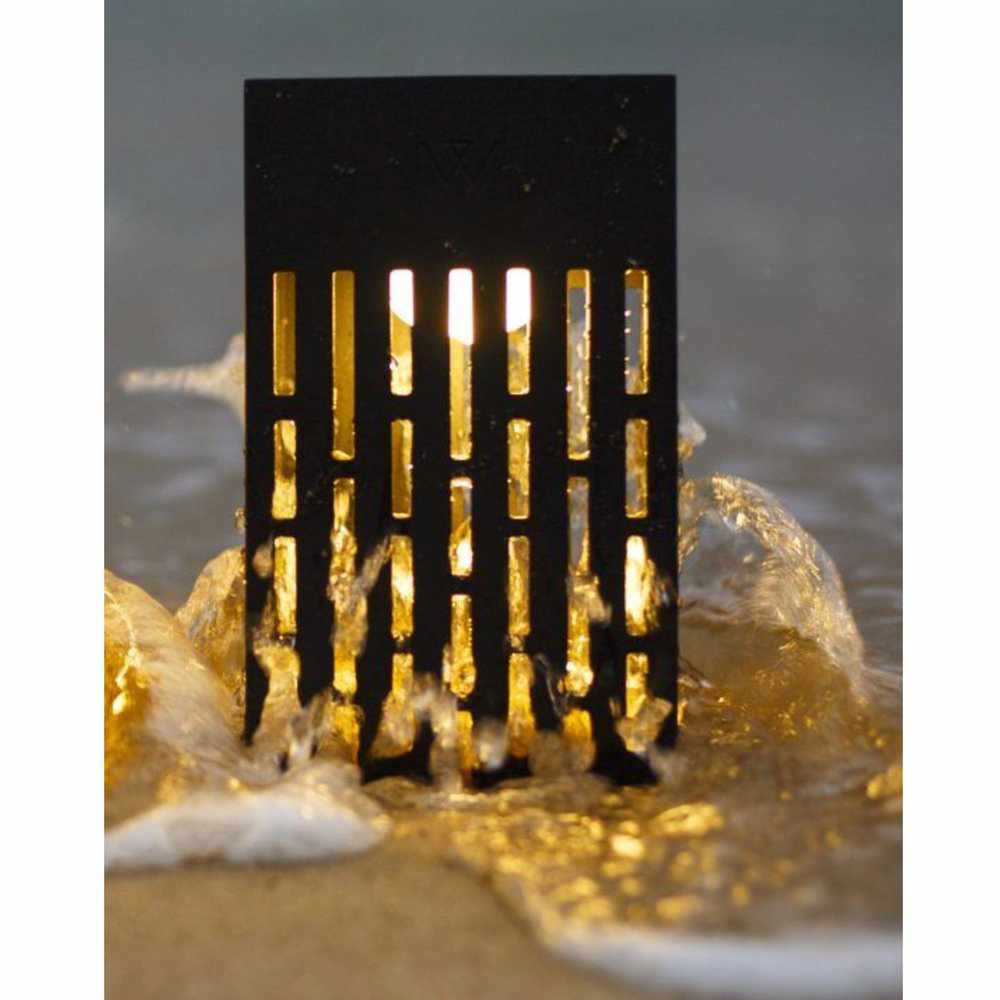 Tower Square Solar Lamp Black