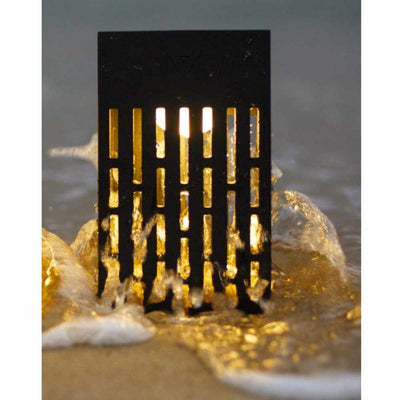 Tower Square Solar Lamp Black