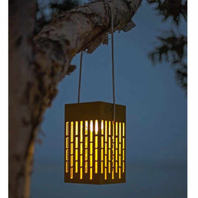 Tower Square Solar Lamp Black