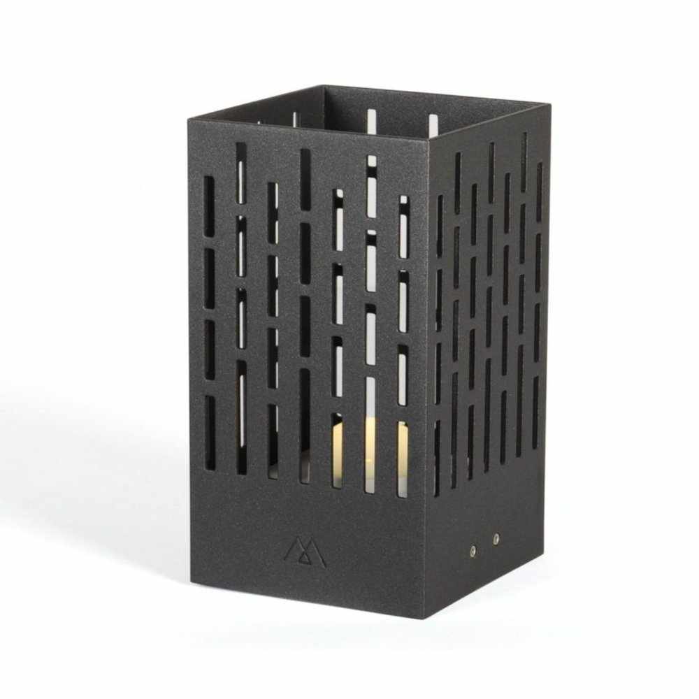 Tower Square Solar Lamp Black