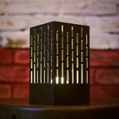 Tower Square Solar Lamp Black