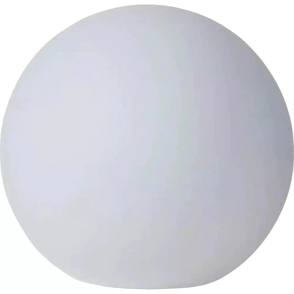 White Ball Outdoor Floor Lamp