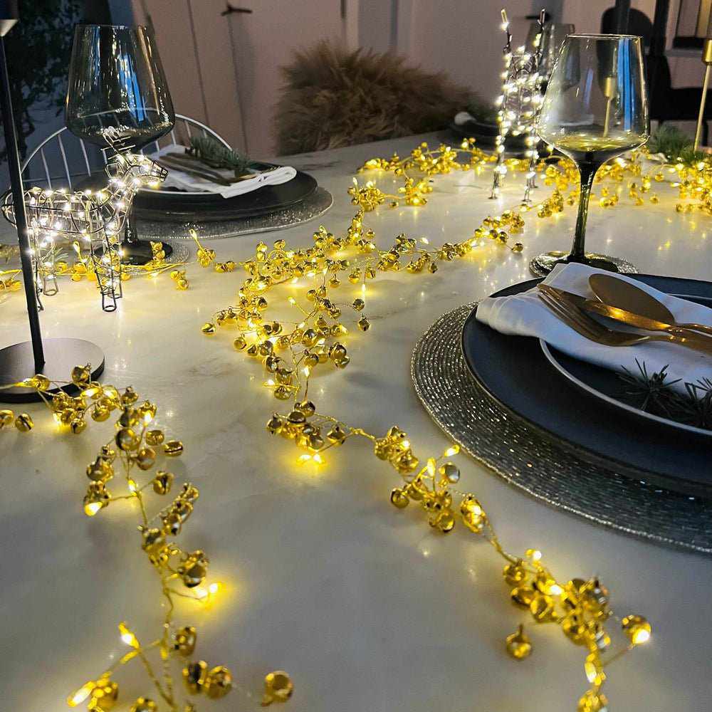 x12 Golden Bells Garland Lights - NEST & FLOWERS