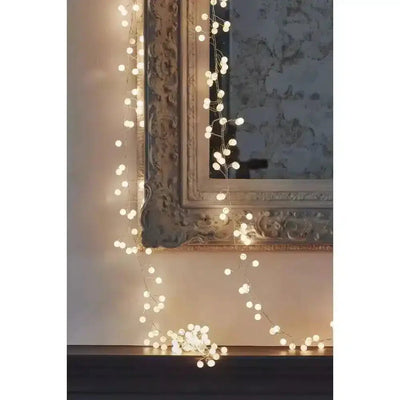 x12 Snowberry Garland Lights White - NEST & FLOWERS