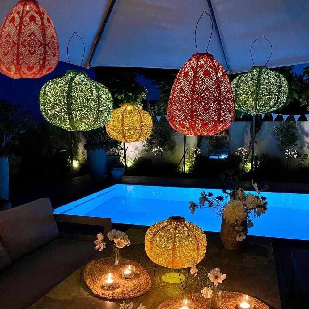 x12 Solar Lantern Pumpkins & Dome - NEST & FLOWERS