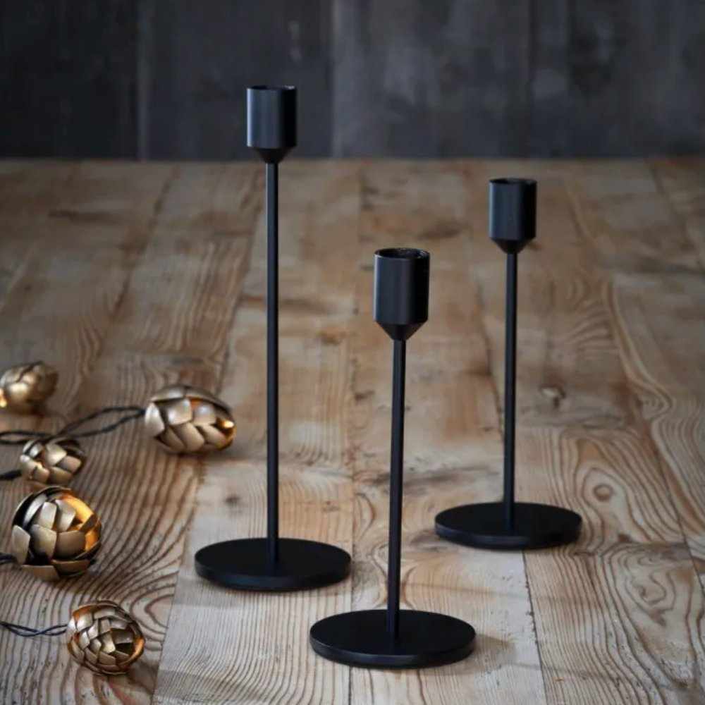 x3 Candle Stands Black - NEST & FLOWERS