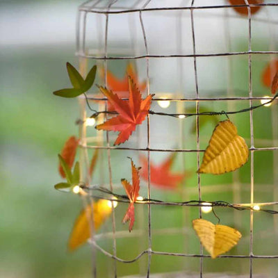 x3 of Fall Leaves Garland Lights - NEST & FLOWERS