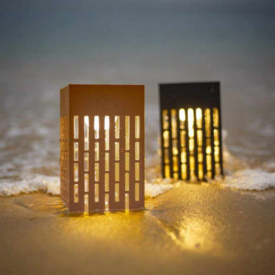 X3 Square Solar Lamps Taupe