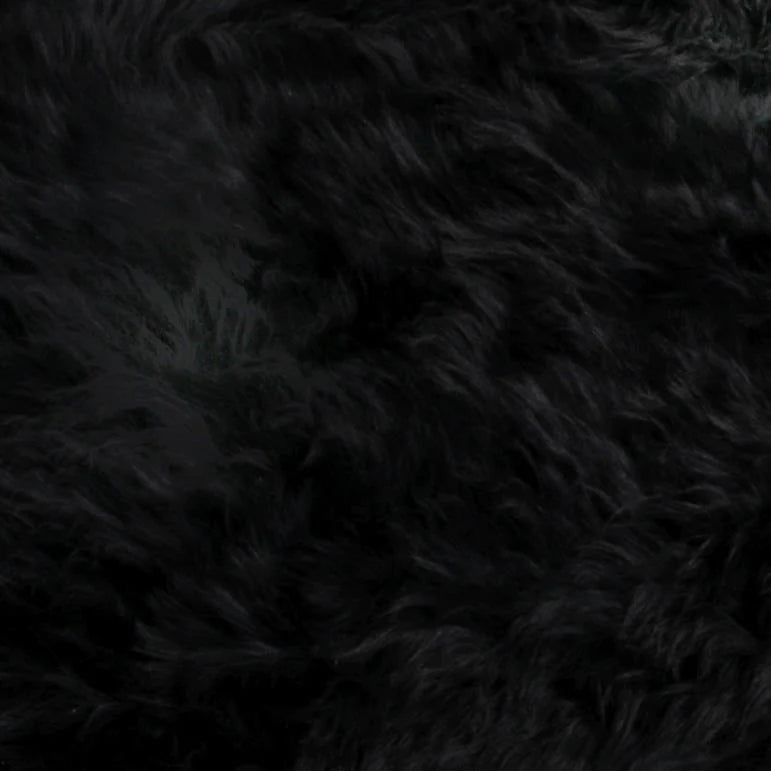 Black Sheepskin Rug XXL